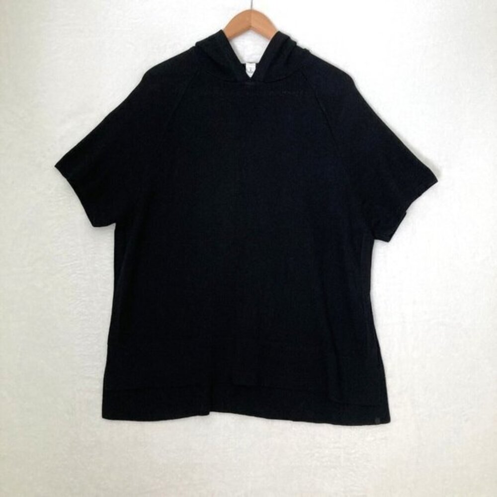 Lululemon Womens Sweater XS Short Sleeve Poncho Open Side Cashmere Blend Hoodie‎